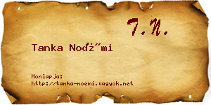 Tanka Noémi névjegykártya