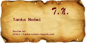 Tanka Noémi névjegykártya